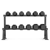 Cortex 270kg Hex Dumbbell Set with Stand 10kg-35kg (6 pairs)