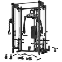 Cortex PR-5 Folding Power Rack with 100kg Olympic Tri-Grip Weight, Bar & Bench Set