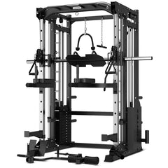 CORTEX SM-25 6-in-1 Power Rack with Smith & Cable Machine + BN9 Bench + 100kg Olympic Weight Plate & Barbell Package