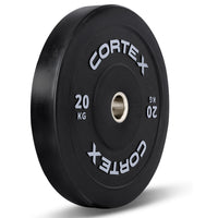 CORTEX 160kg Black Series V3 Bumper Plate Set with SPARTAN205 Barbell