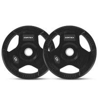 CORTEX 10kg Tri-Grip V2 50mm Olympic Plates (Pair)