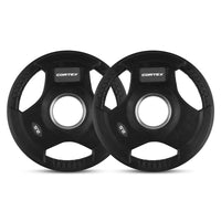 CORTEX 80kg Tri-Grip V2 50mm Olympic Plate Set