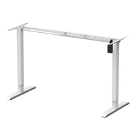 ErgoDesk Dual Motor Electric Standing Desk Frame (Suits 160cm to 180cm, White)