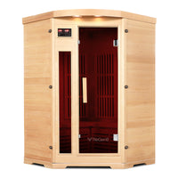 ReGen8 Duo Corner - 2 Person Infrared Sauna (Natural)