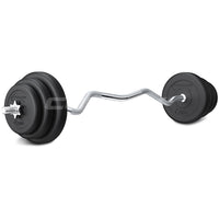 CORTEX 90kg EnduraShell Barbell Weight Set with Weight Tree