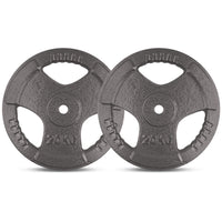 CORTEX 20kg Tri-Grip Standard Plates Fits 25mm Bars (Pair)