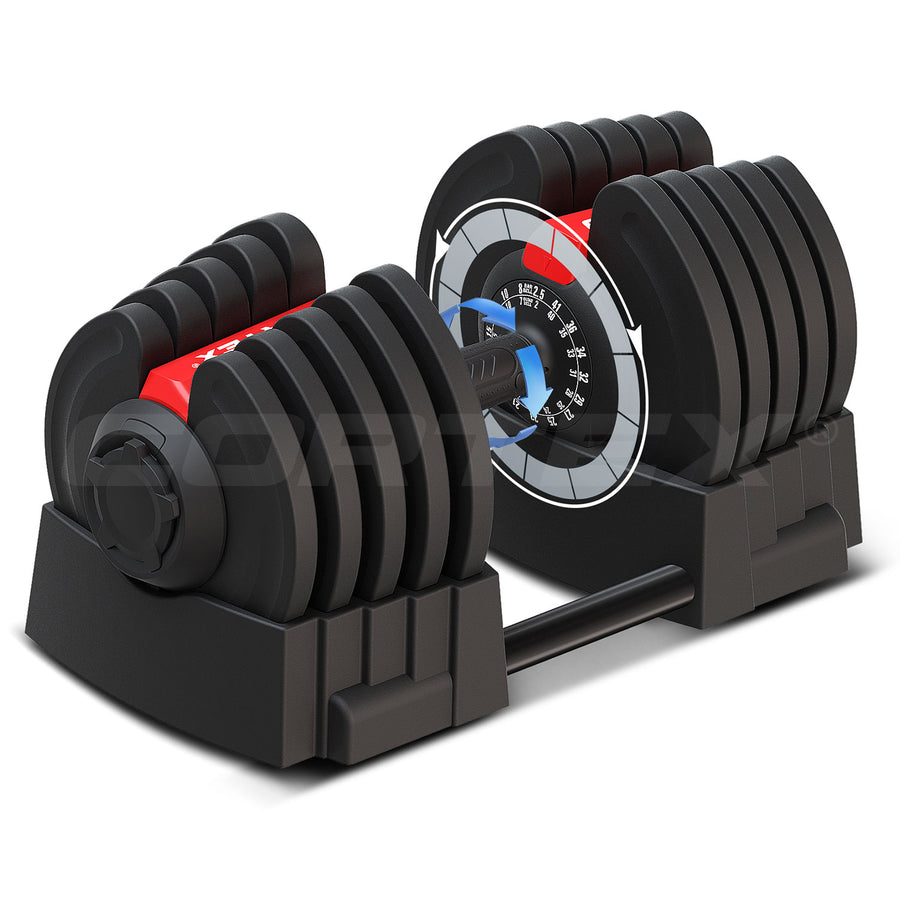 Cortex Revolock V2 40kg Adjustable Dumbbell & Barbell All-in-One Set (40kg Single)