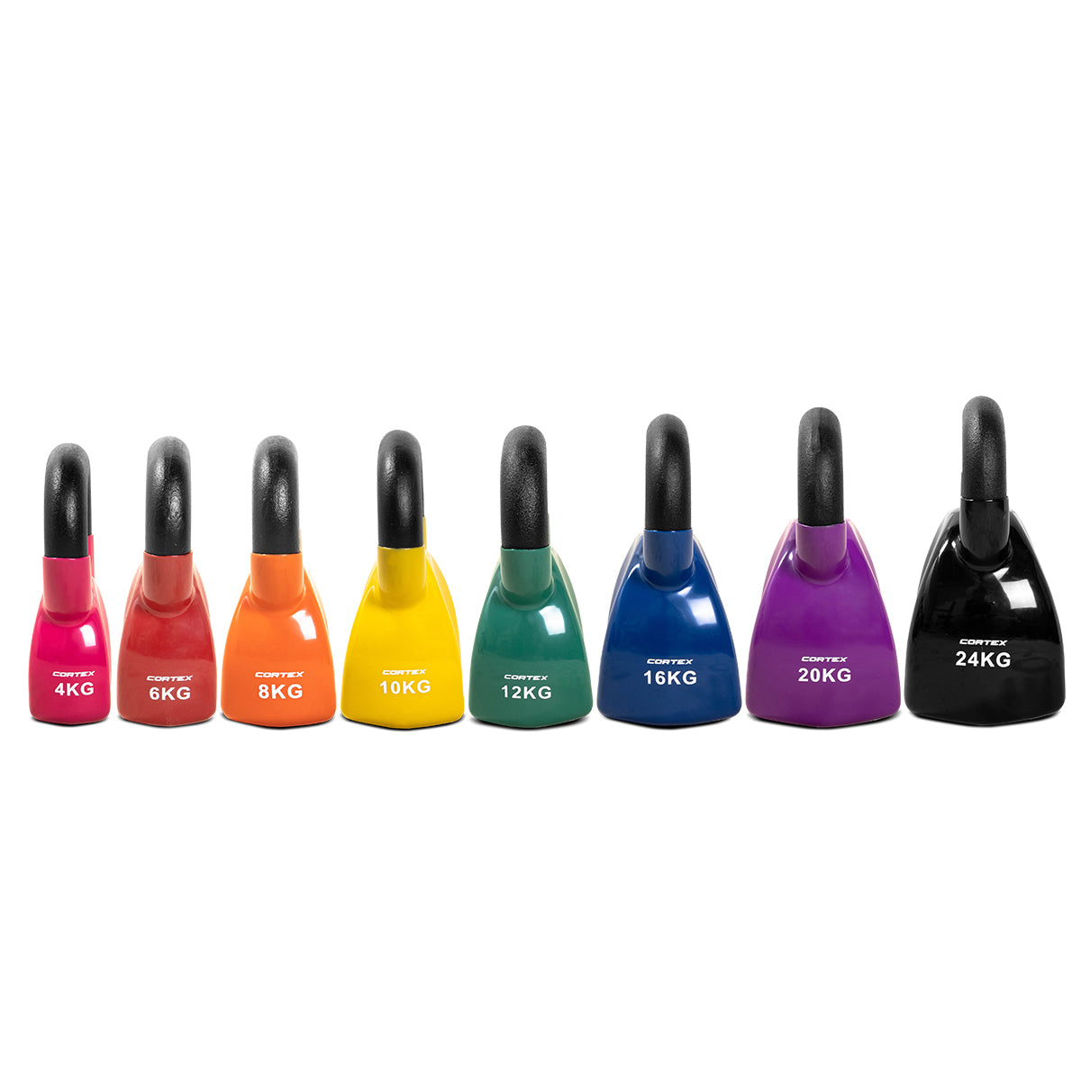 Cortex BodyCurve Vinyl Coated Kettlebell Set 4kg to 24kg