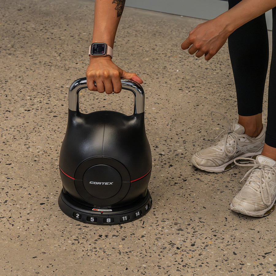 CORTEX 7-in-1 RevoLock Quick Adjust 20kg Kettlebell