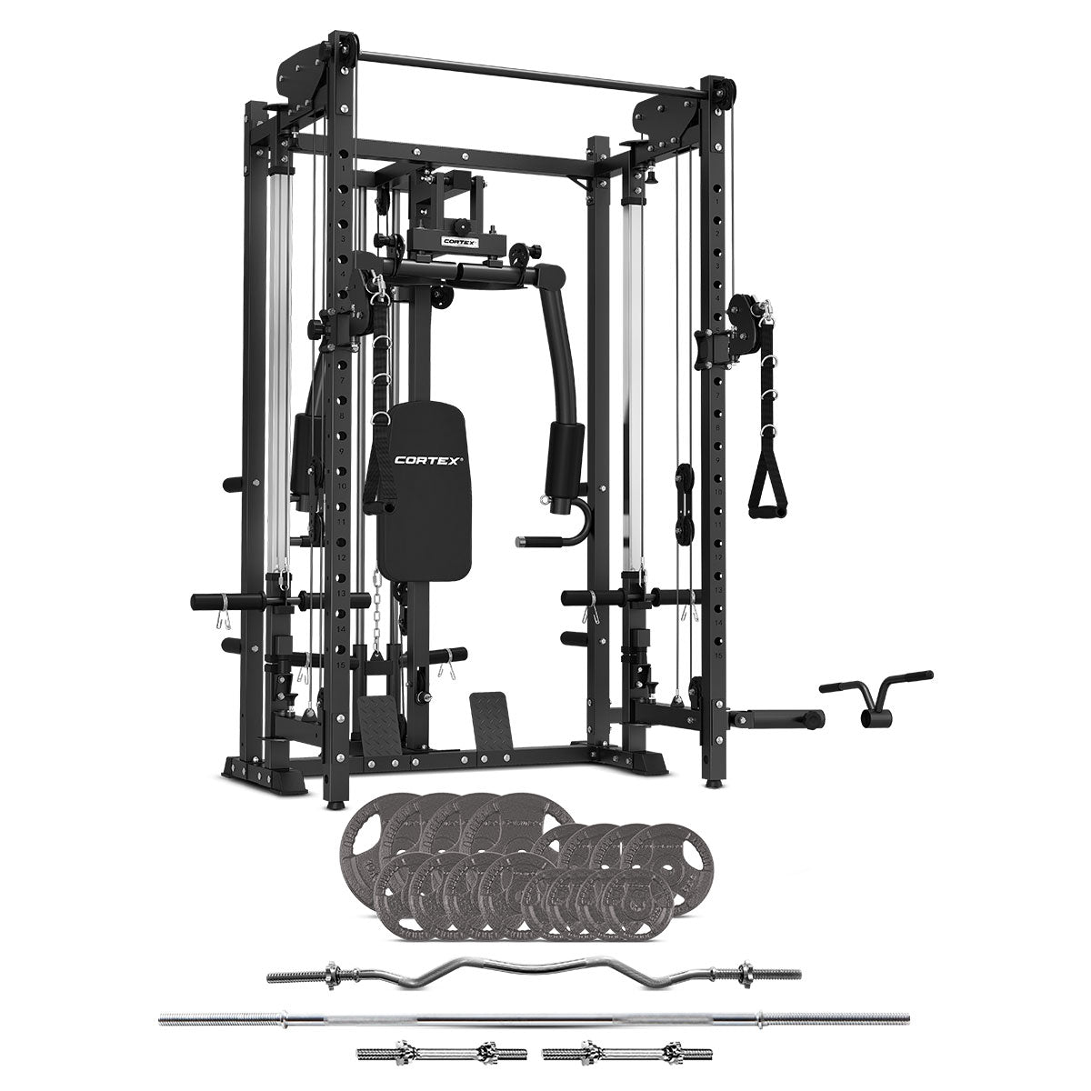 Cortex PR-5 Folding Power Rack with 90kg Standard Tri-Grip Weight & Bar Set