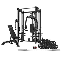 Cortex PR-5 Folding Power Rack with 100kg Olympic Tri-Grip Weight, Bar & Bench Set