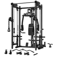 Cortex PR-5 Folding Power Rack with 130kg Olympic Bumper Weight, Bar & Bench Set