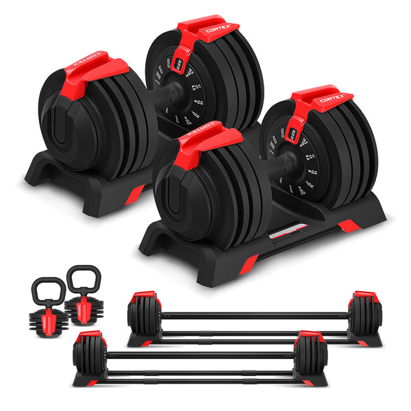 Cortex SM-26 6-in-1 Power Rack with Dual Stack Smith & Cable Machine with 48kg Revolock V2 Adjustable Dumbbells + 130kg Pro Package