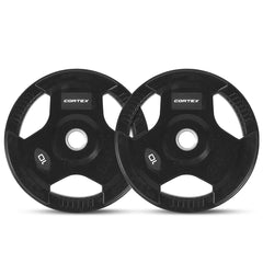 CORTEX 10kg Tri-Grip V2 50mm Olympic Plates (Pair)