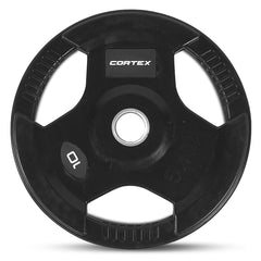 CORTEX 10kg Tri-Grip V2 50mm Olympic Plates (Pair)