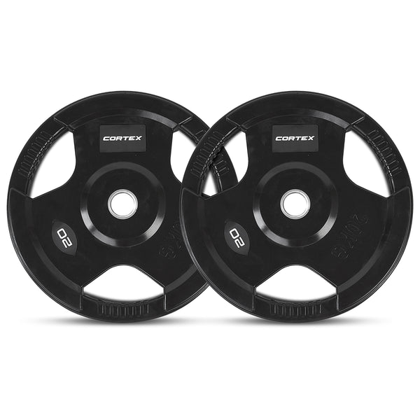 CORTEX 20kg Tri-Grip V2 50mm Olympic Plates (Pairs)