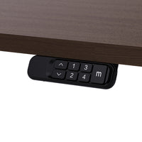 ErgoDesk Dual Motor Electric Standing Desk 160cm (Walnut/Black)