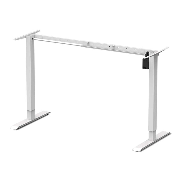 ErgoDesk Electric Standing Desk Frame Only (Suits 120cm to 150cm, White) 