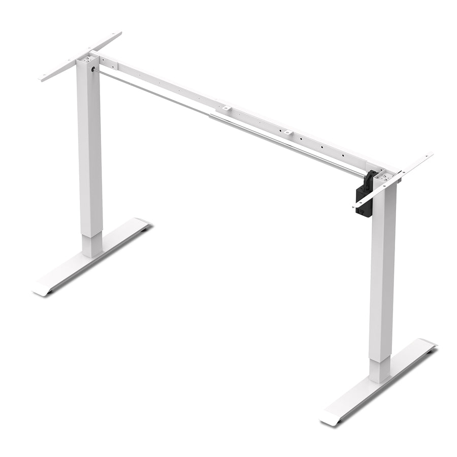 ErgoDesk Dual Motor Electric Standing Desk Frame (Suits 160cm to 180cm, White) 