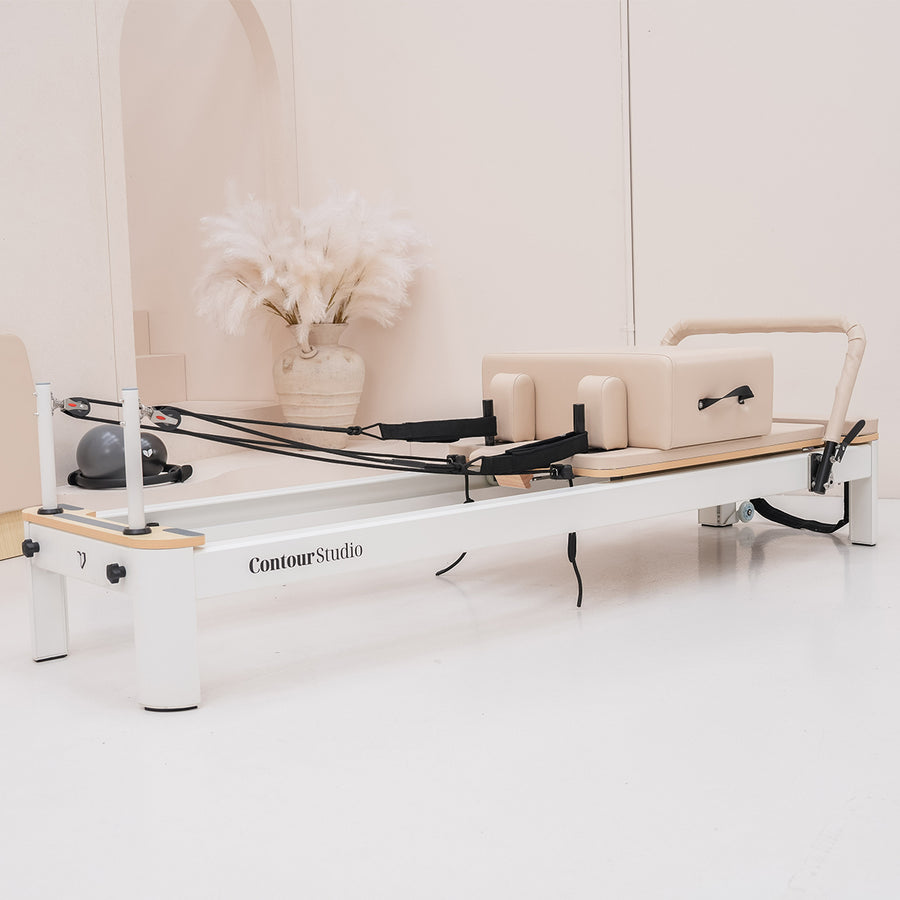Contour Studio Commercial Pilates Reformer Machine (Beige)