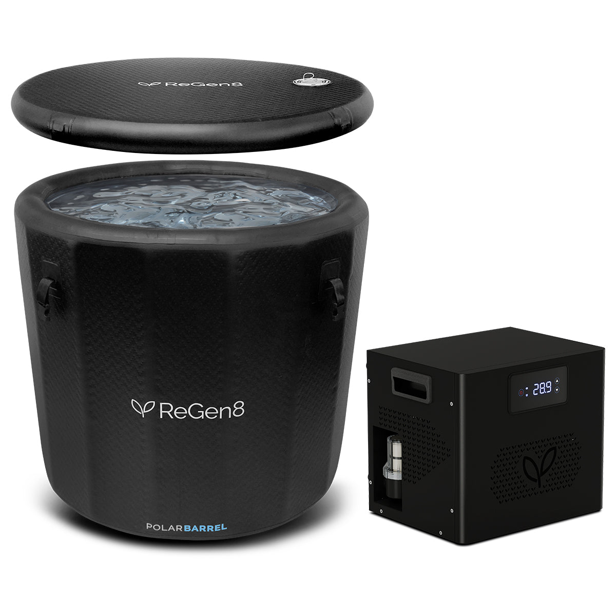 ReGen8 340L PolarBarrel Cold Plunge Ice Bath with T1S Chiller Unit