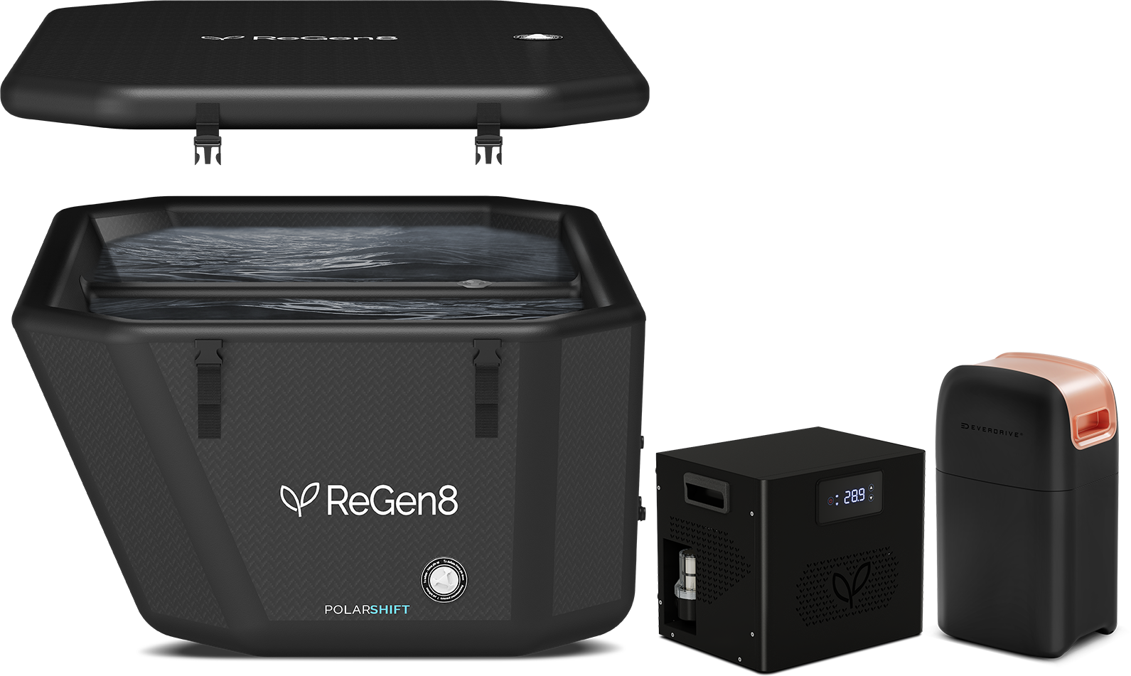 ReGen8 615L PolarShift 2 Dual Zone Hot/Cold Bath with T1S Chiller & Heater Unit
