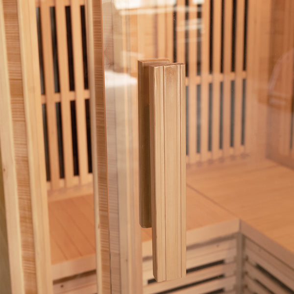 ReGen8 Duo Corner - 2 Person Infrared Sauna (Natural)