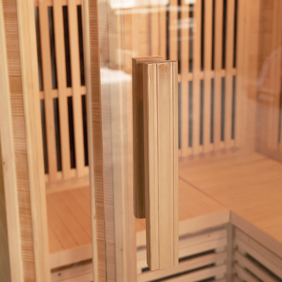 ReGen8 Duo Corner - 2 Person Infrared Sauna (Natural)