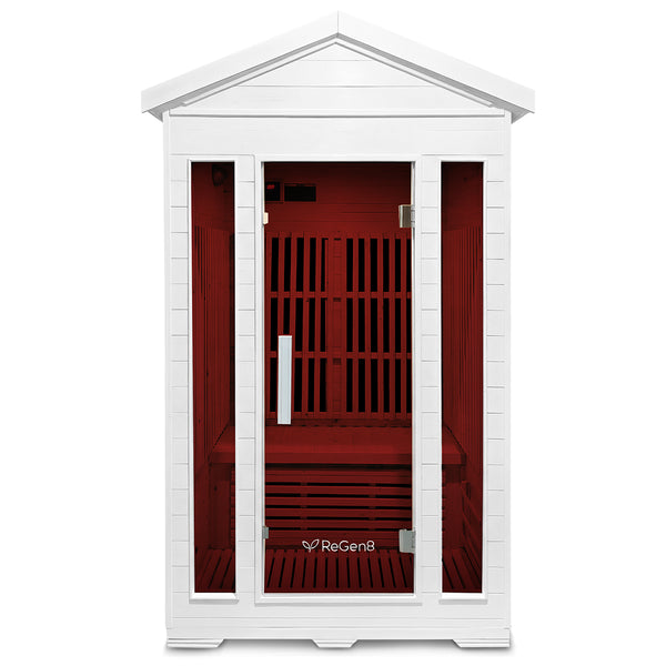 ReGen8 Duo Outdoor - 2 Person Infrared Sauna (White)