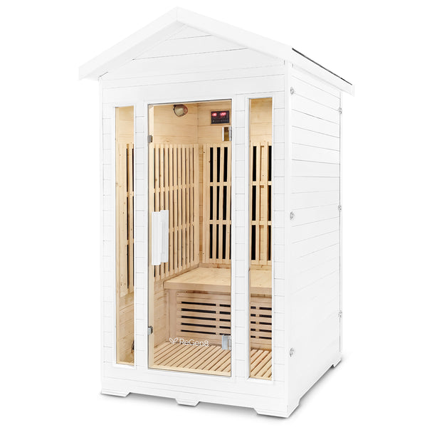 ReGen8 Duo Outdoor - 2 Person Infrared Sauna (White)