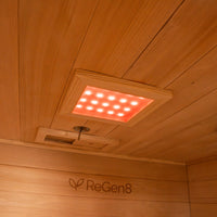 ReGen8 Quadro Corner - 4 Person Infrared Sauna (Natural)