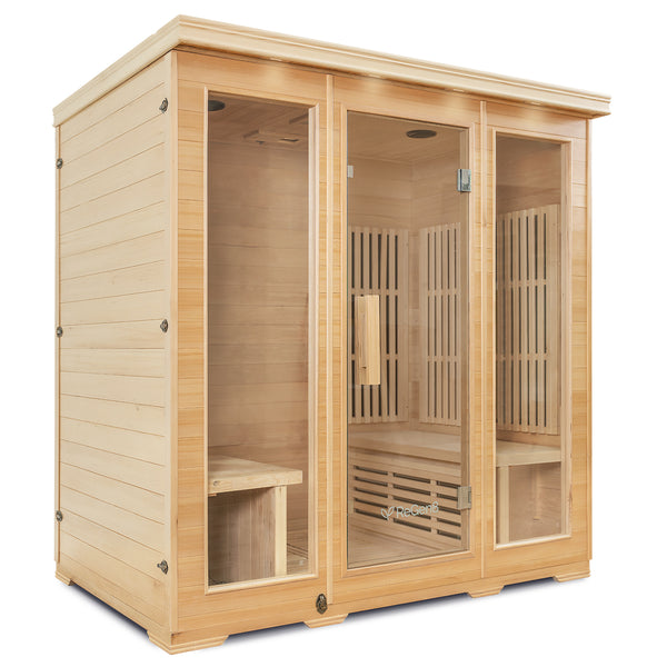 ReGen8 Quadro Indoor - 4 Person Infrared Sauna (Natural)