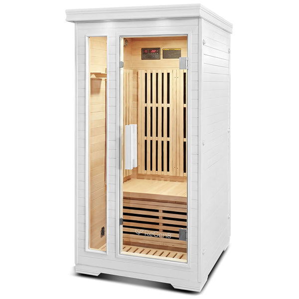 ReGen8 Solo Indoor  - 1 Person Infrared Sauna (White)