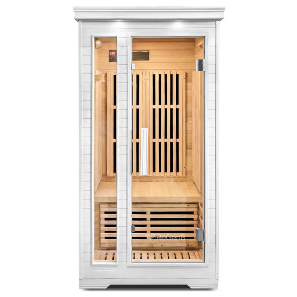 ReGen8 Solo Indoor  - 1 Person Infrared Sauna (White)