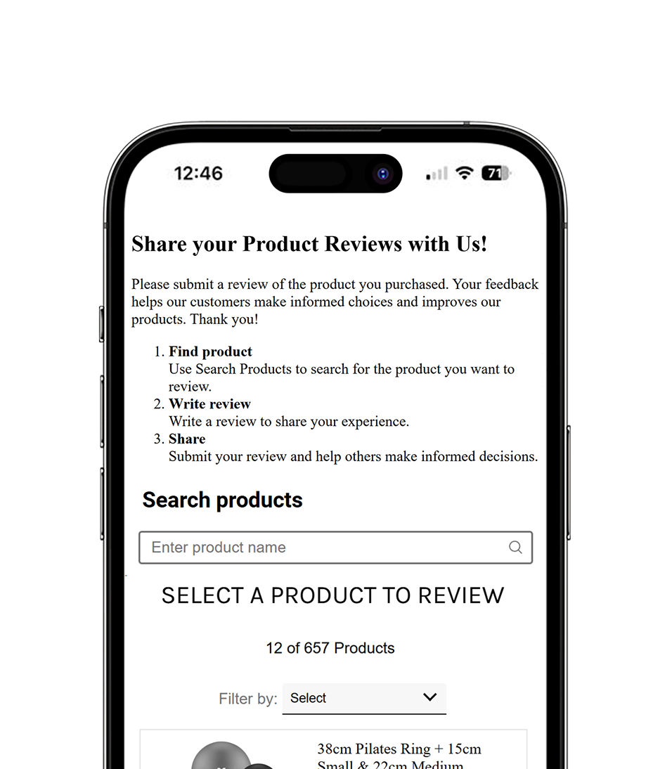 Find your product step 1