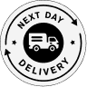 Badge indicating next day delivery service