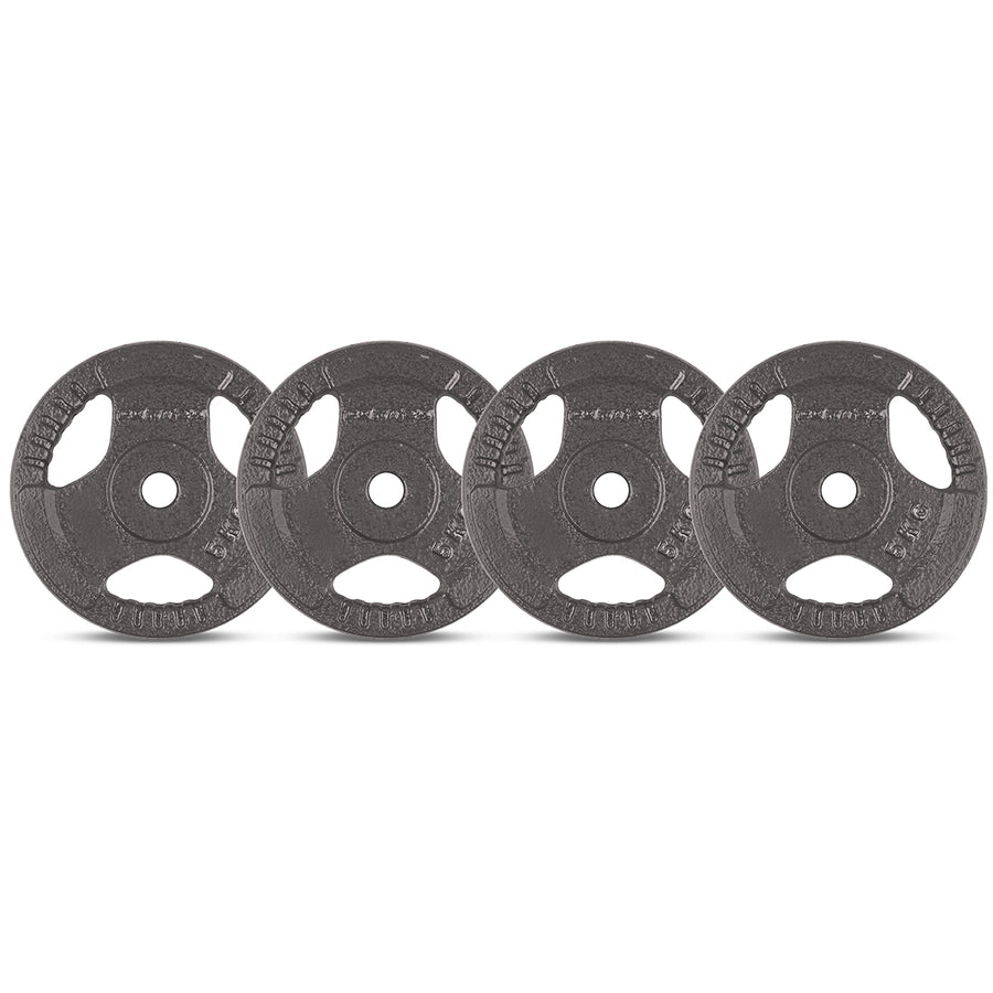 CORTEX 5kg Tri-Grip Standard Plates Fits 25mm Bars (Set of 4)