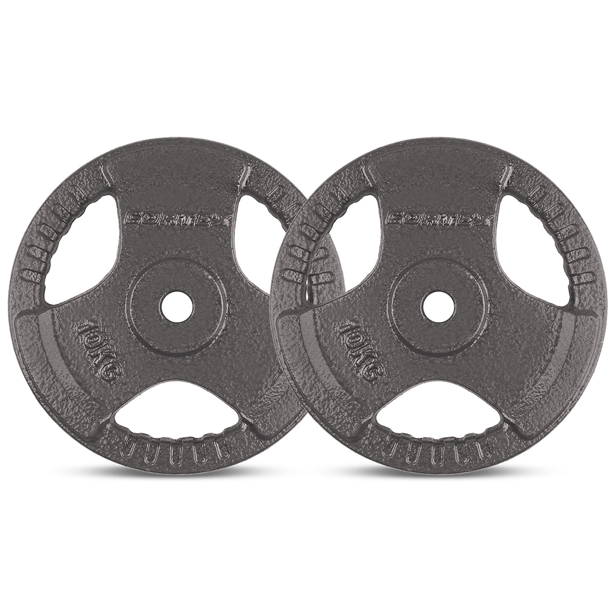 CORTEX 10kg Tri-Grip Standard Plates Fits 25mm Bars (Pair)