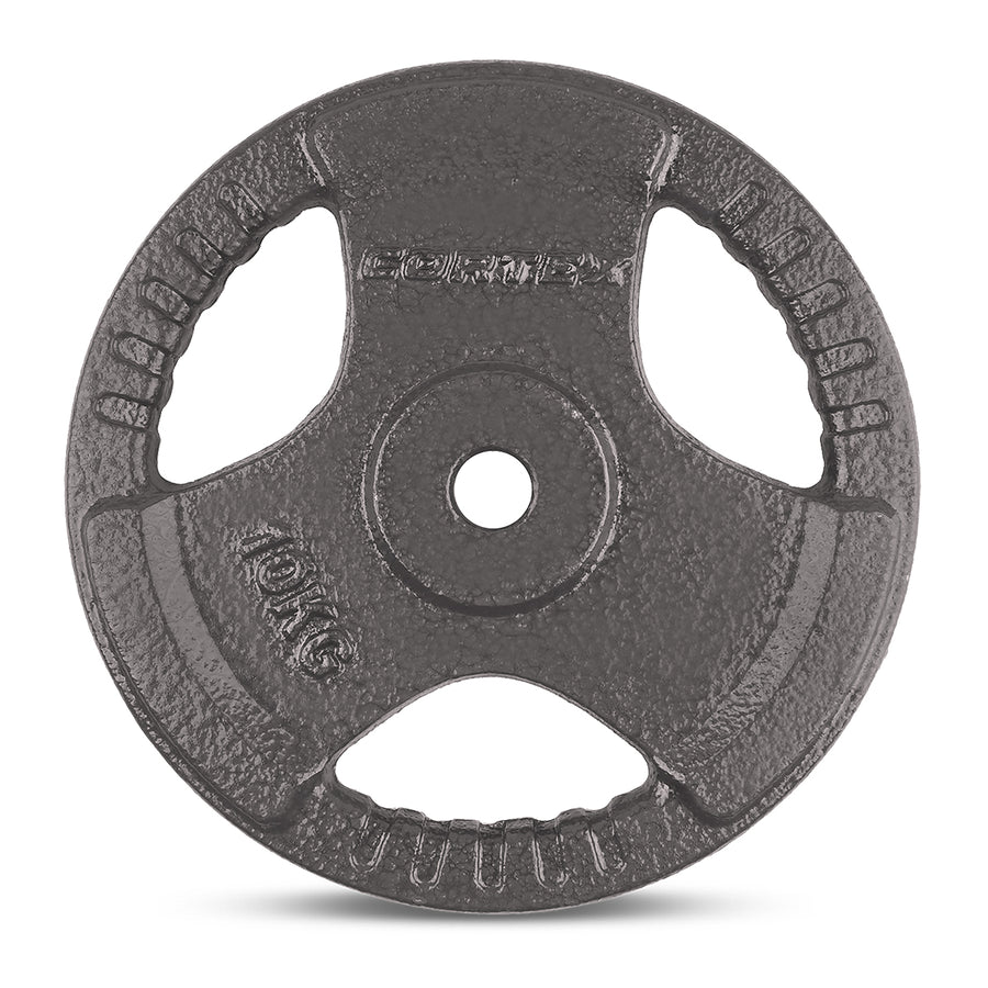 CORTEX 10kg Tri-Grip Standard Plates Fits 25mm Bars (Pair)
