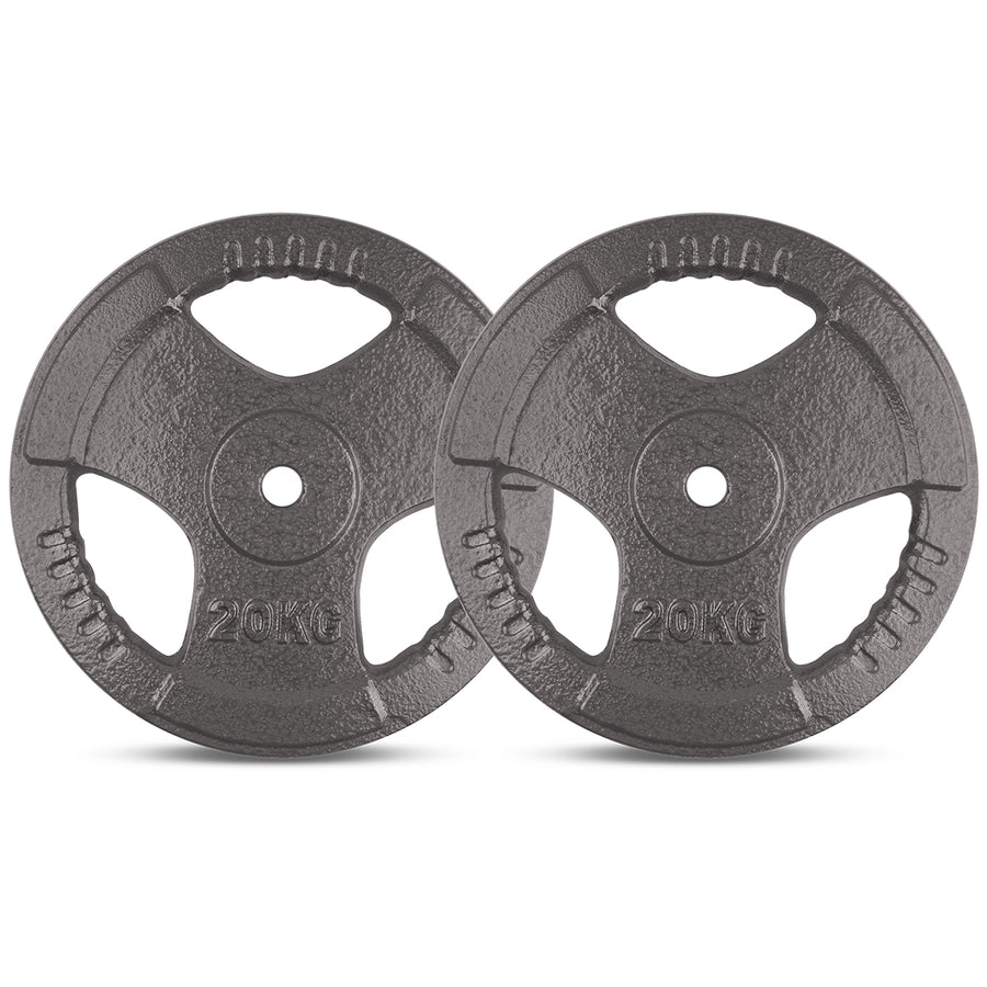 CORTEX 20kg Tri-Grip Standard Plates Fits 25mm Bars (Pair)