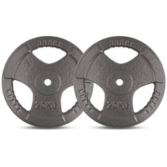 CORTEX 20kg Tri-Grip Standard Plates Fits 25mm Bars (Pair)